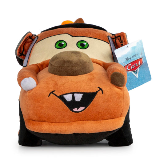 Jay Franco Tow Mater plush pillow shown as playroom decor for imaginative play.