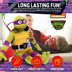 Jay Franco TMNT Donatello buddy in bed-ready pose for cozy nights.