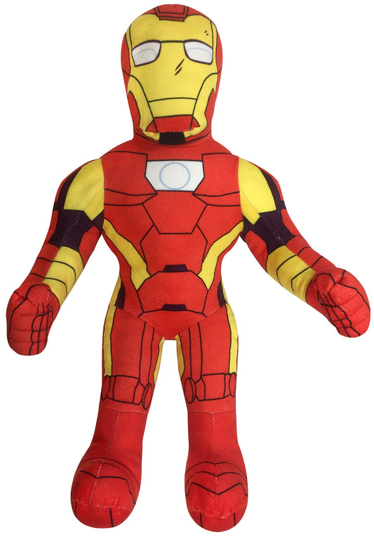 Jay Franco Marvel Iron Man plush buddy front view, cozy toddler companion for travel