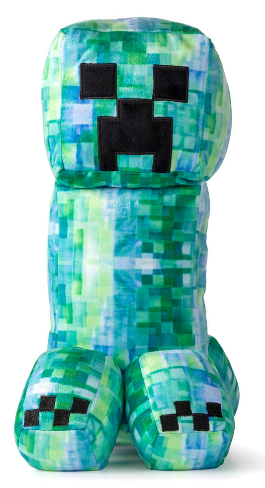 Jay Franco Minecraft Charged Creeper Pillow Buddy provides soft support for car rides.