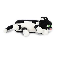 Close-up texture of Jay Franco Minecraft tuxedo cat plush fabric for softness