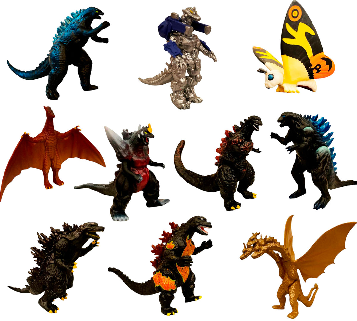JAYKENIXO King of the Monsters dragon figures display with intricate details for collectors.