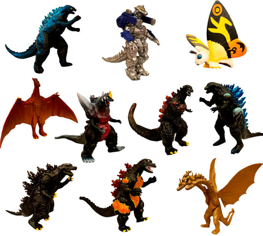 JAYKENIXO King of the Monsters dragon figures display with intricate details for collectors.