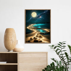 Jazcimdo adult 1000-piece Moonlight puzzle, coast night scene supports mindful focus.