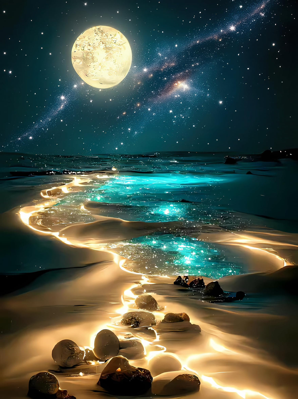 Jazcimdo Moonlight 1000-piece puzzle featuring a beach scene for relaxing evenings.