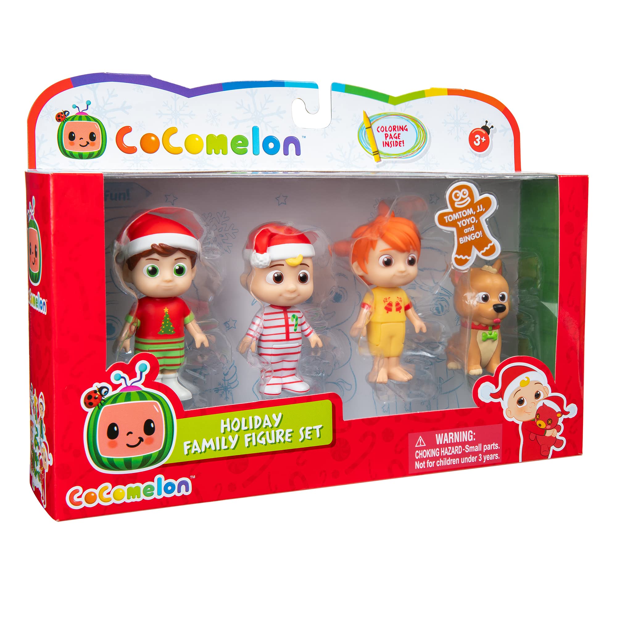 Jazwares CoComelon 3-inch figures set for stocking stuffers and play.