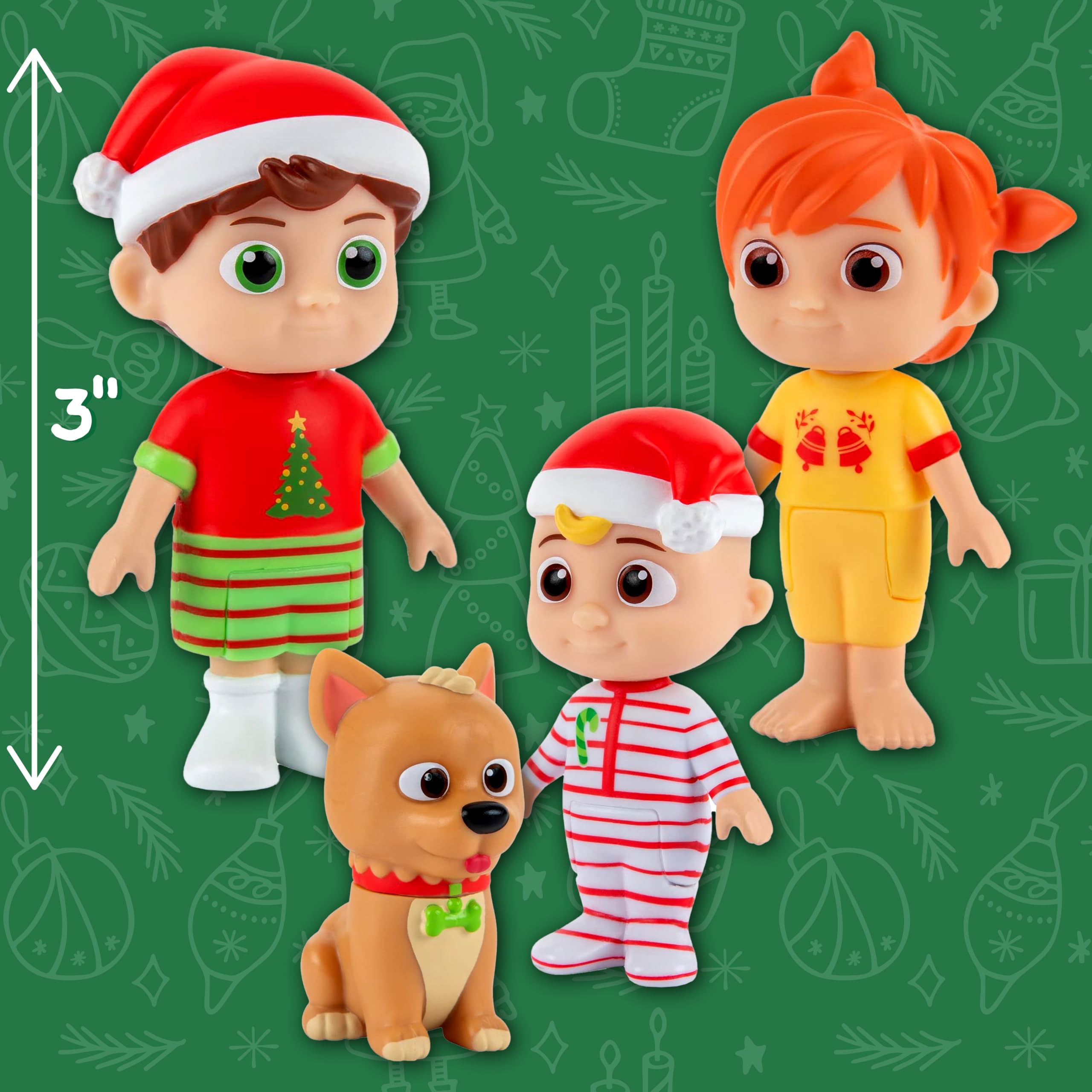 Jazwares CoComelon YoYo in holiday attire for storytelling and play.