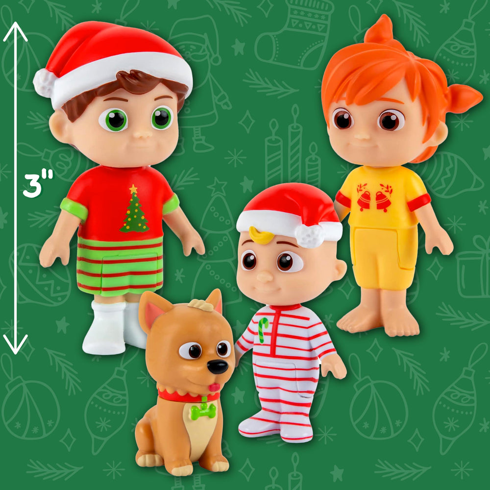 Jazwares CoComelon YoYo in holiday attire for storytelling and play.