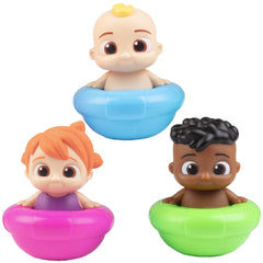Jazwares CoComelon JJ floating figure for bath time play and imaginative adventures.