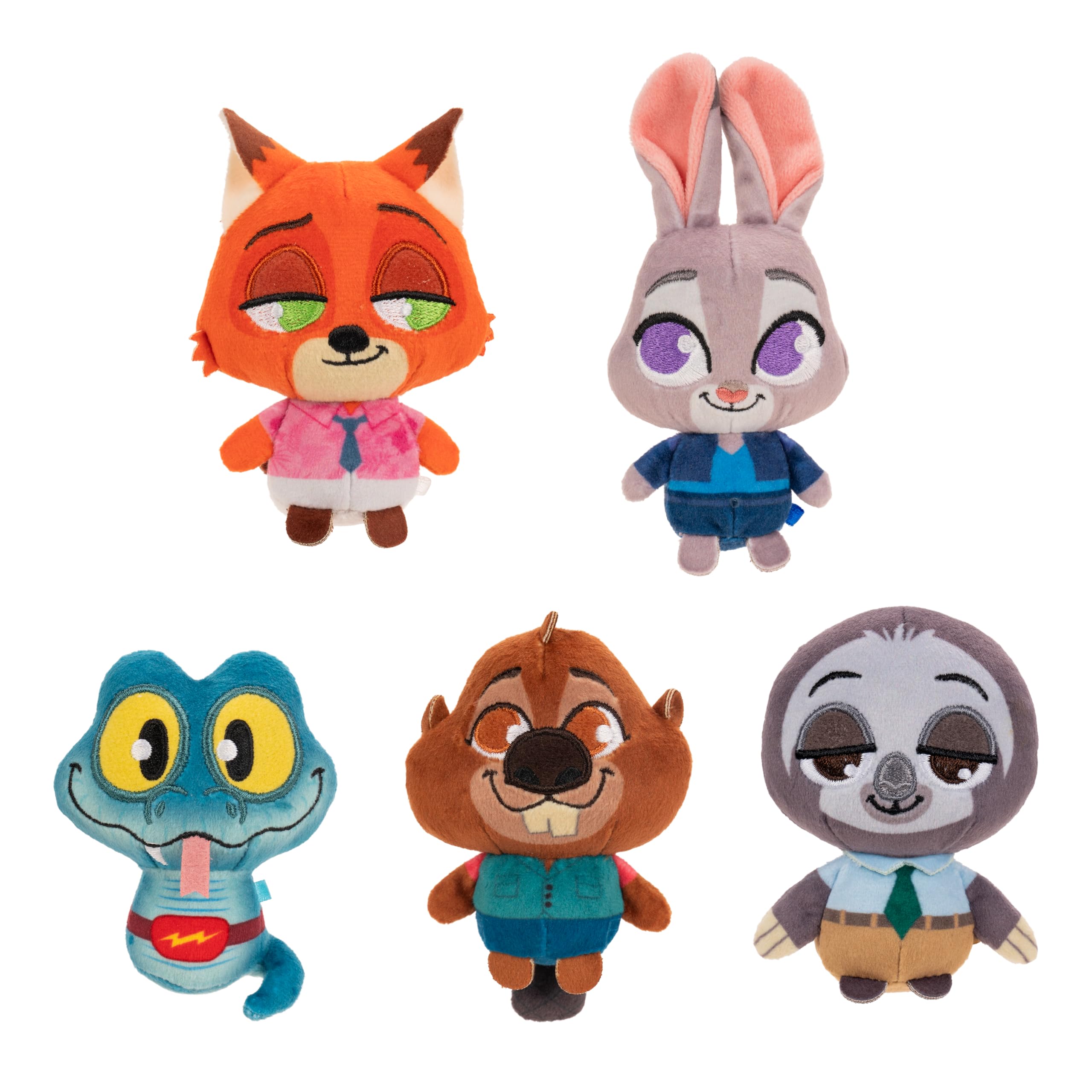 Jazwares Disney Zootopia 2 Nick Wilde plush for imaginative storytelling and cuddling.