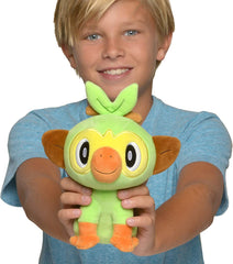 Jazwares Grookey plush on shelf, ready for playtime.