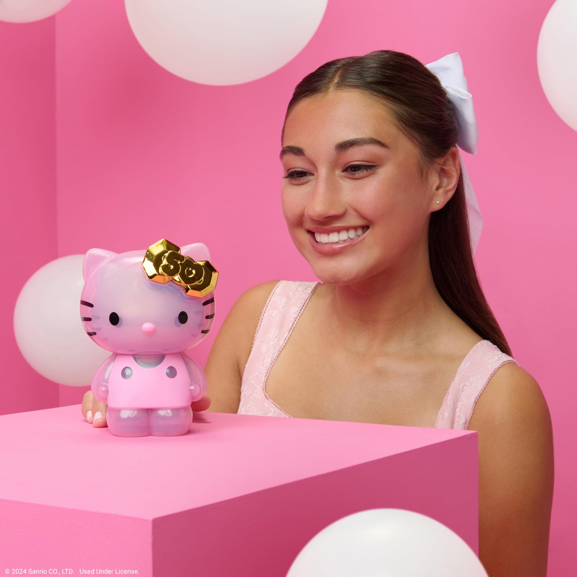 Jazwares Hello Kitty 50th Anniversary set on a shelf adds a collectible touch.