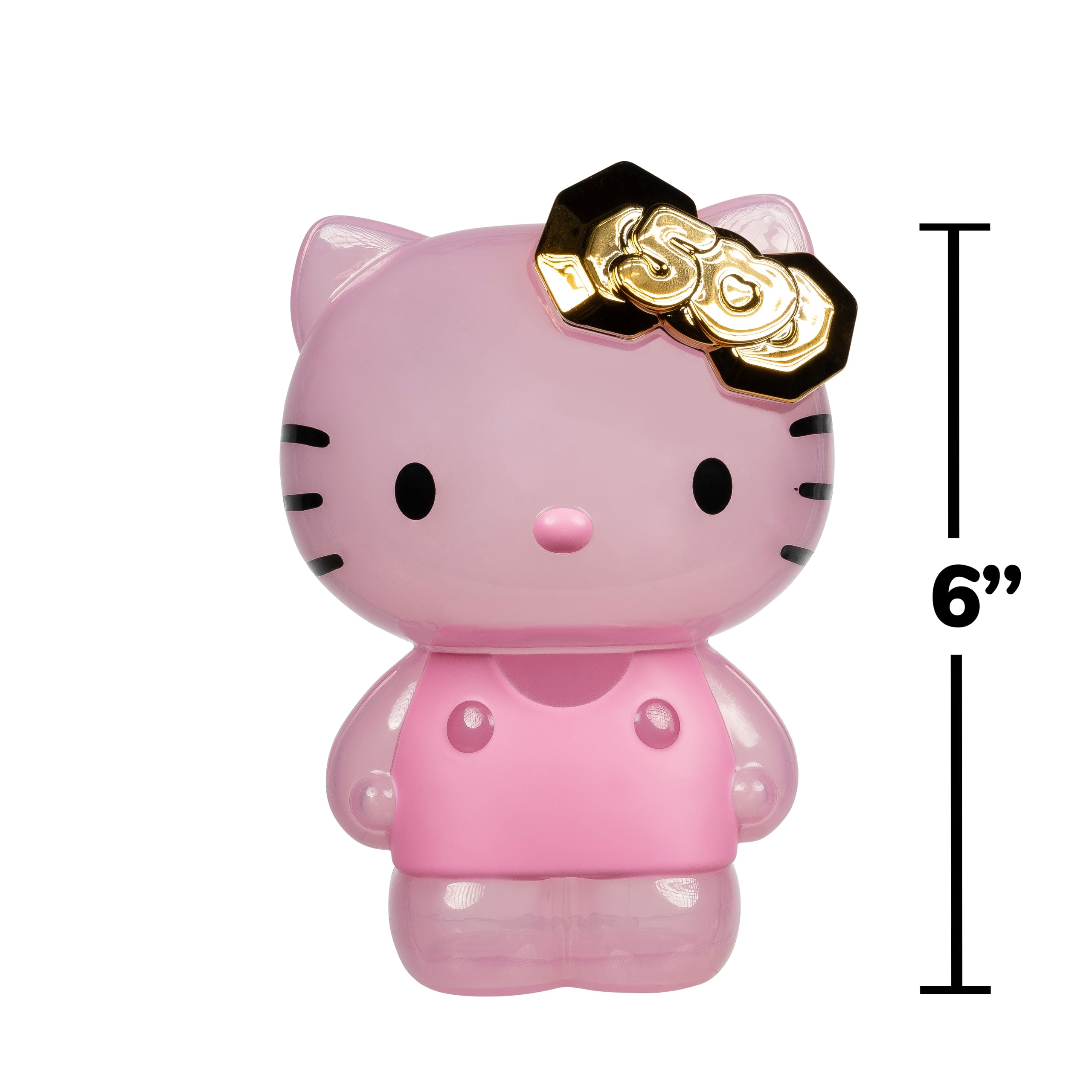 Jazwares Hello Kitty 50th Anniversary nesting figure in flocked finish adds tactile charm.