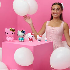 Jazwares Hello Kitty 50th Anniversary nesting figure in metallic finish adds shine to shelves.