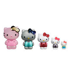 Jazwares Hello Kitty 50th Anniversary nesting figure in transparent finish for stylish display.