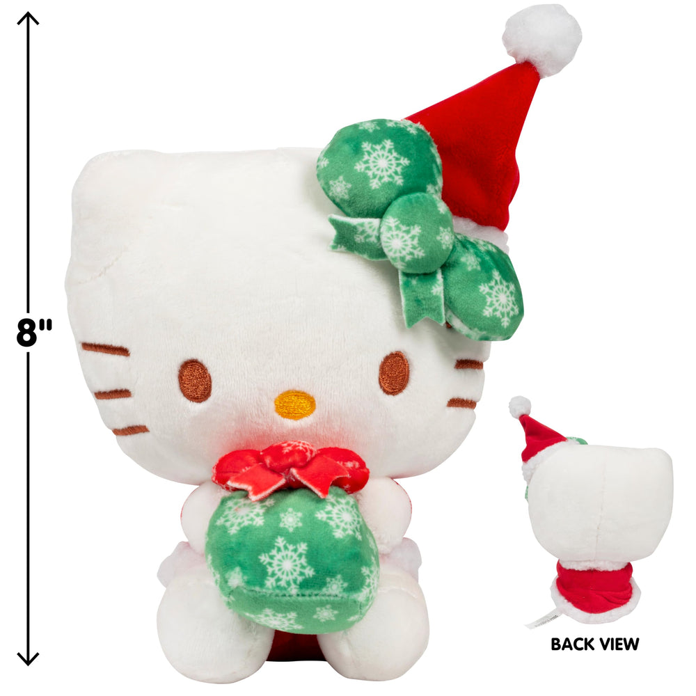 Hello Kitty plush with Santa hat and red dress for holiday charm