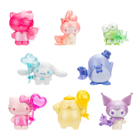 Jazwares Hello Kitty Dreamland 8-Pack figure in translucent sky blue for display