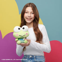 Jazwares Keroppi plush with Denden bestie accessory for imaginative play