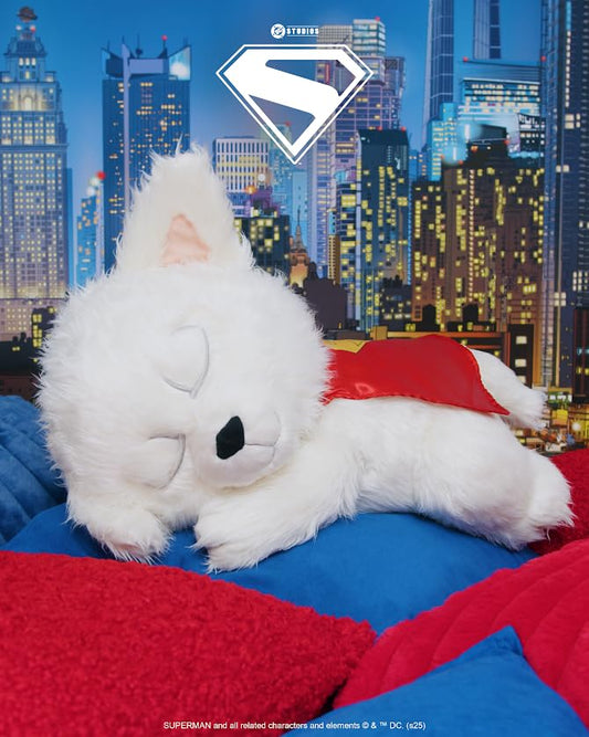 Jazwares Krypto Plush ears and cape highlight the character's iconic look.