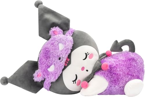 Jazwares Kuromi nonremovable sleep mask detail on plush for authentic look.