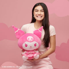 Kuromi plush pleated skirt finish enhances collectible appeal.