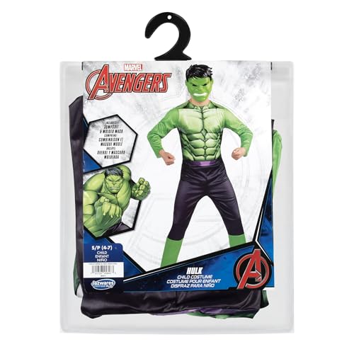 Jazwares Marvel Hulk molded mask closeup for reliable disguise.