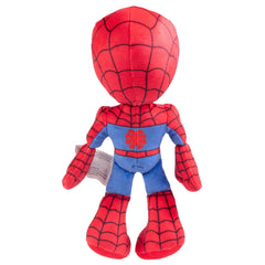 Jazwares Marvel Spidey plush emblem details appeal to fans and collectors.