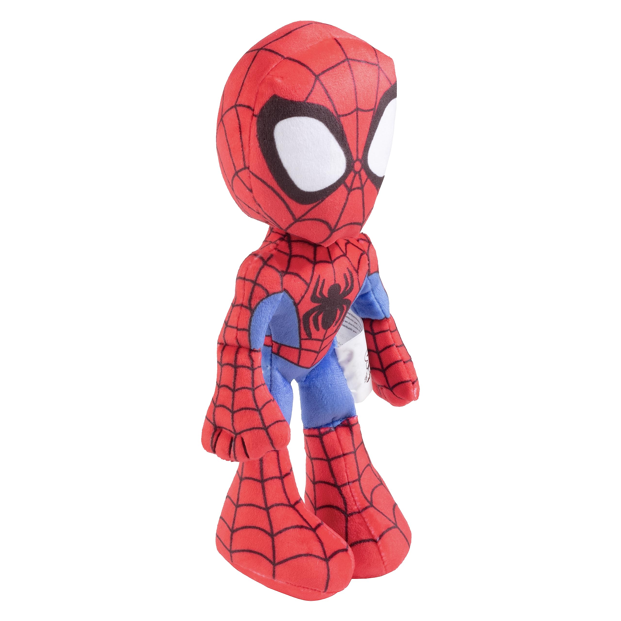 Jazwares Marvel Spidey plush sitting pose ready for stories and travel.