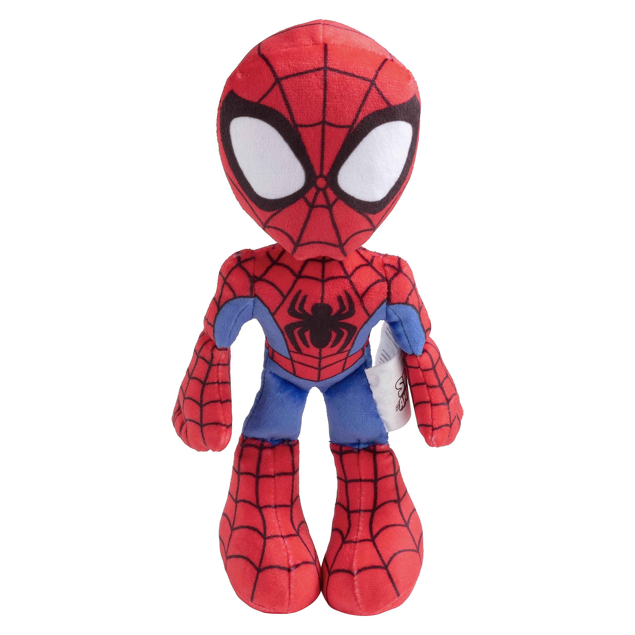 Jazwares Marvel Spidey plush soft fabric for gentle hugs.