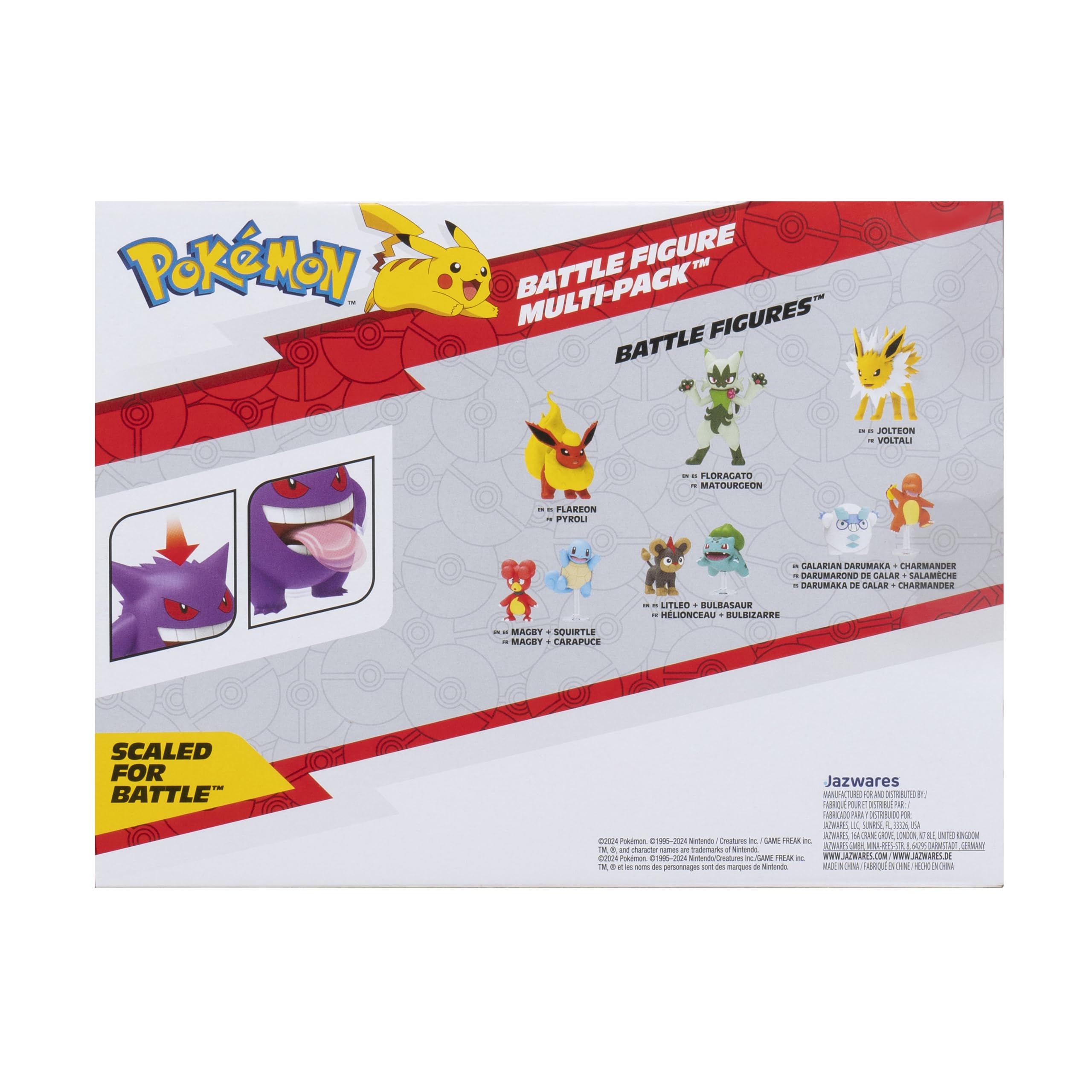 Jazwares officially licensed Pokémon figures for collection.