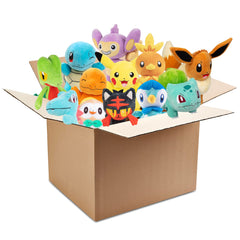 Jazwares Pokemon 8-inch plush blind box 3-pack, gift-ready surprise for kids.