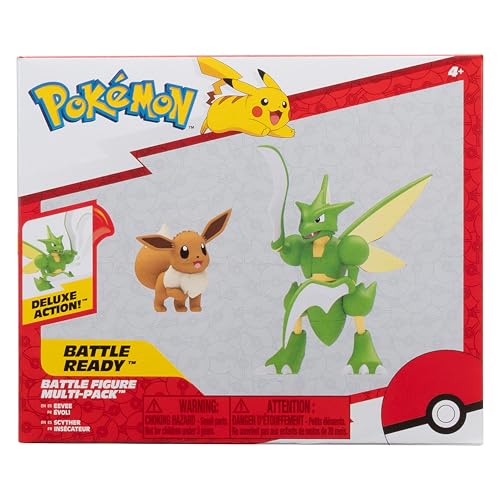 Jazwares Scyther 4.5-inch figure in blade-attack pose.