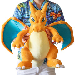 Jazwares Pokemon Charizard 24-inch plush for cozy cuddles and display.