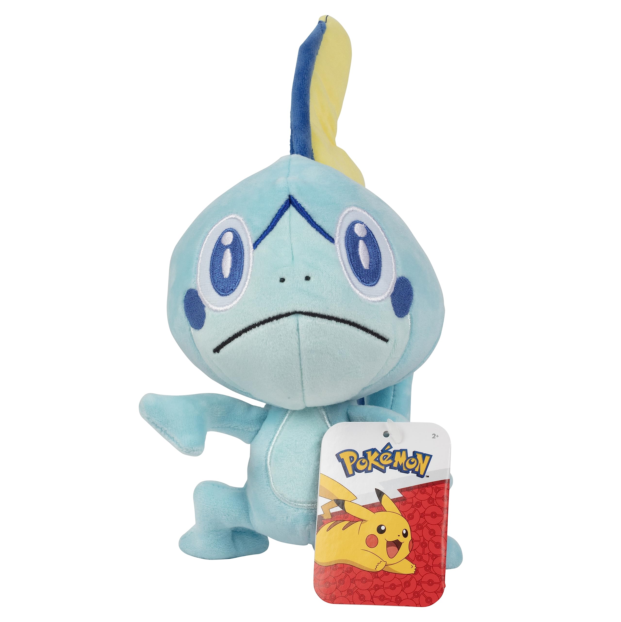 Jazwares Sobble plush 8in front view, soft cuddle buddy for adventures.