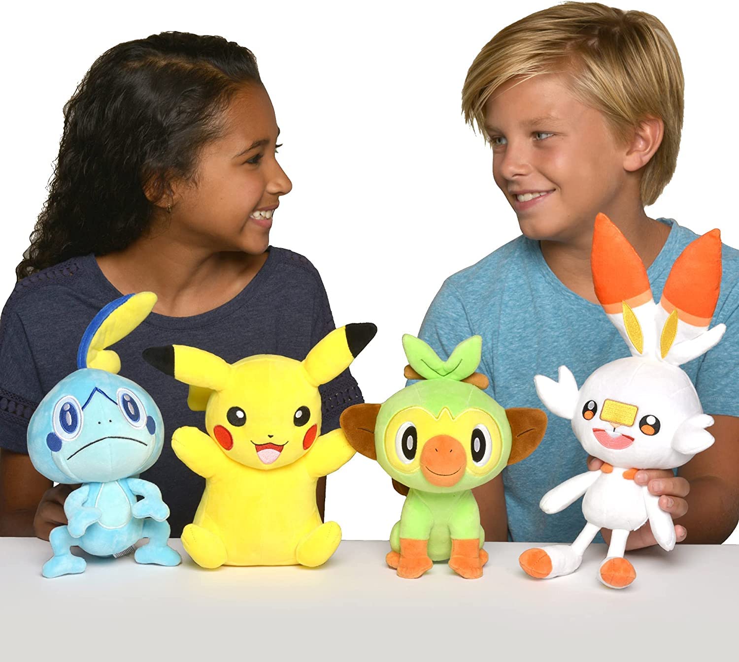 Jazwares Sobble plush 8in, easy-clean surface-safe materials.