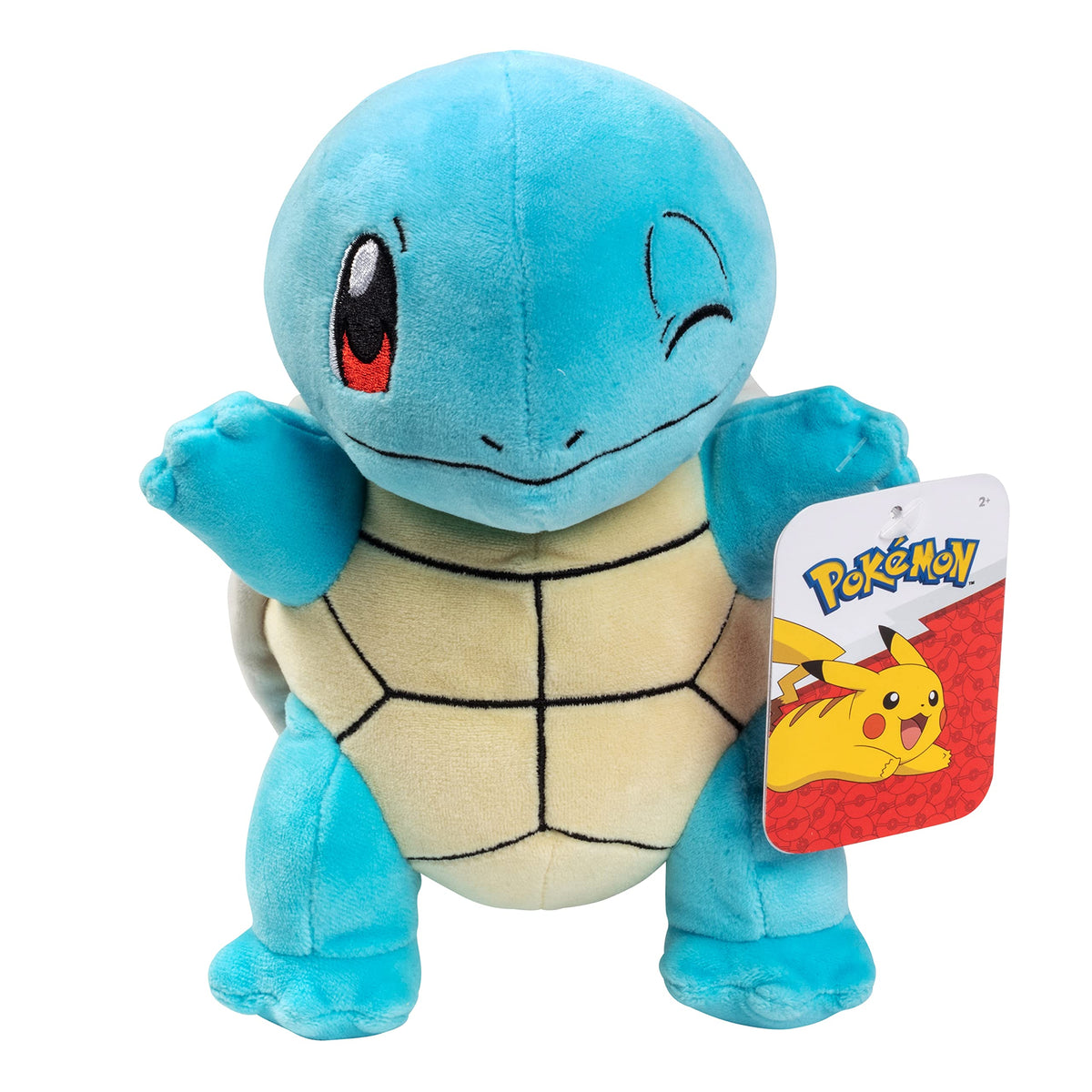 Jazwares Pokemon Squirtle plush 8-inch cuddly toy for kids.