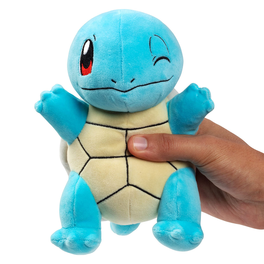 Jazwares Pokemon Squirtle plush packaging for collectors and gifting.