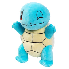 Jazwares Pokemon Squirtle plush wrapped as a gift, stocking stuffer.