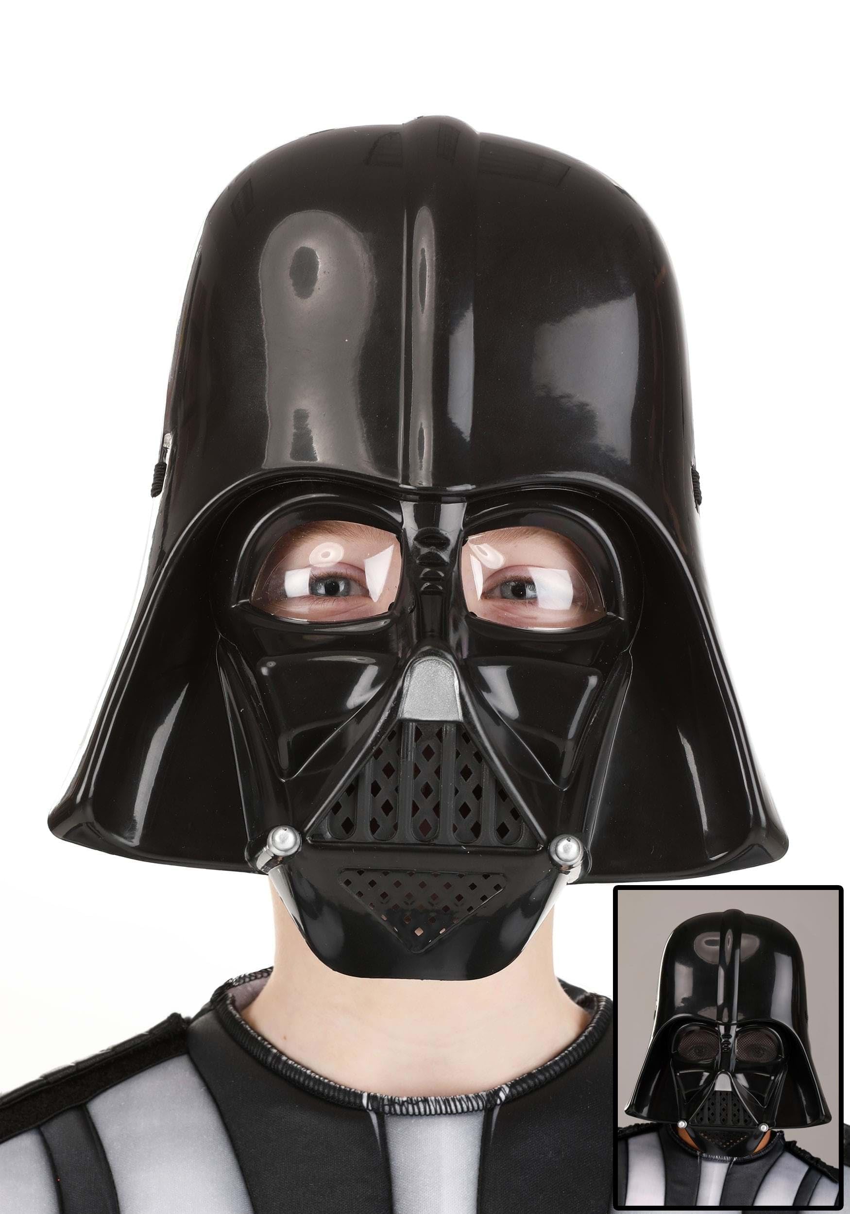 Jazwares Star Wars Darth Vader mask eye openings provide visibility for safe wear.
