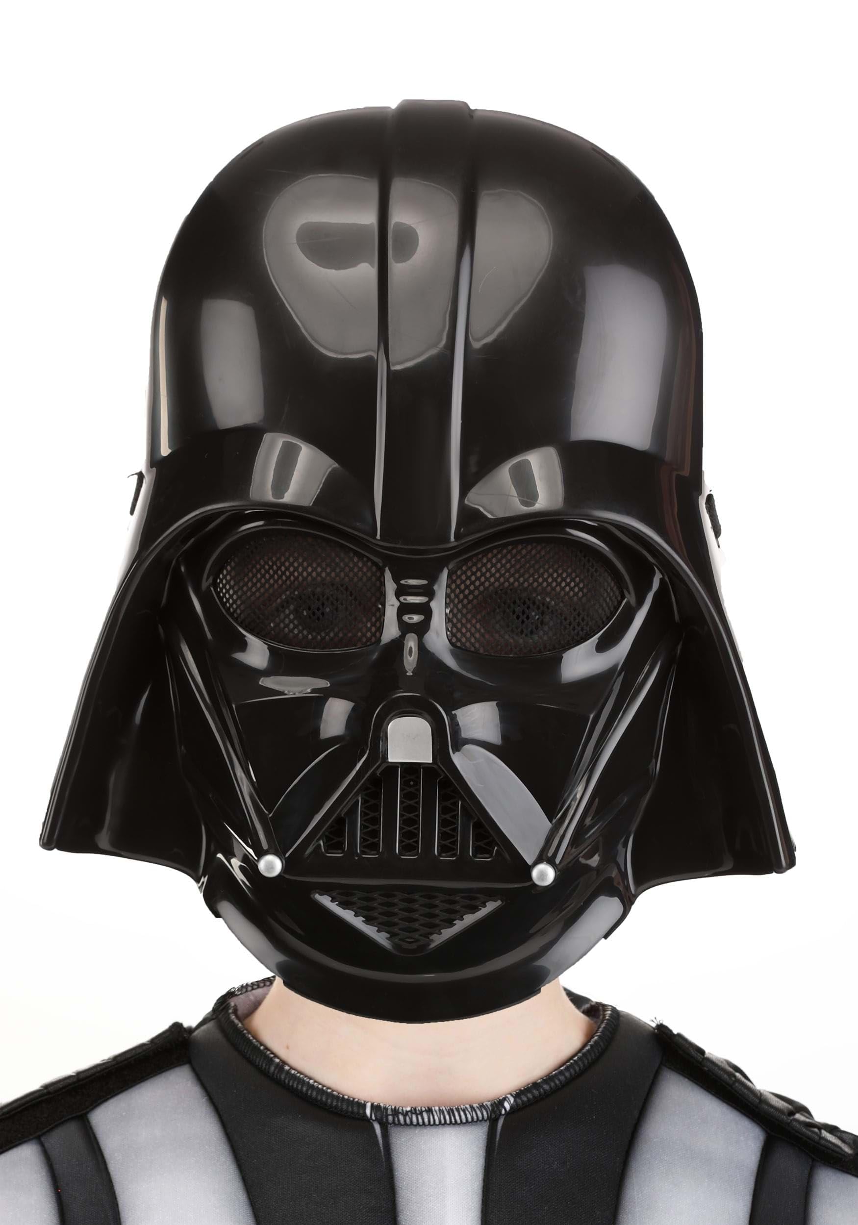 Jazwares Star Wars Darth Vader mask, front view for authentic kids costume.