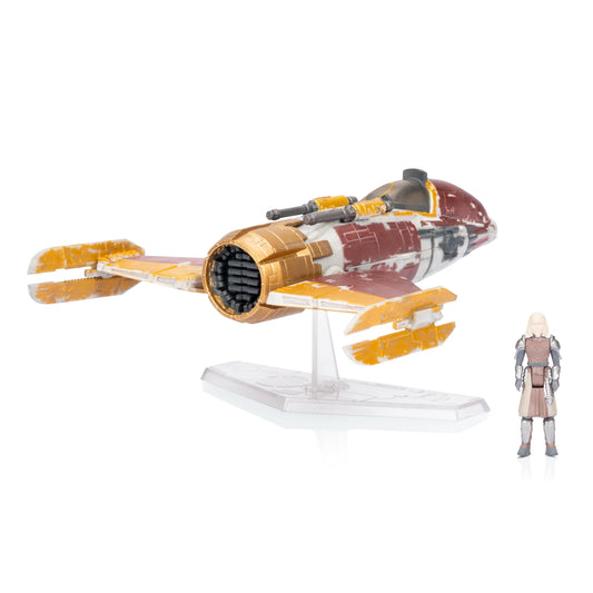 Jazwares Star Wars Fiend Fighter opening cockpit for immersive space missions.