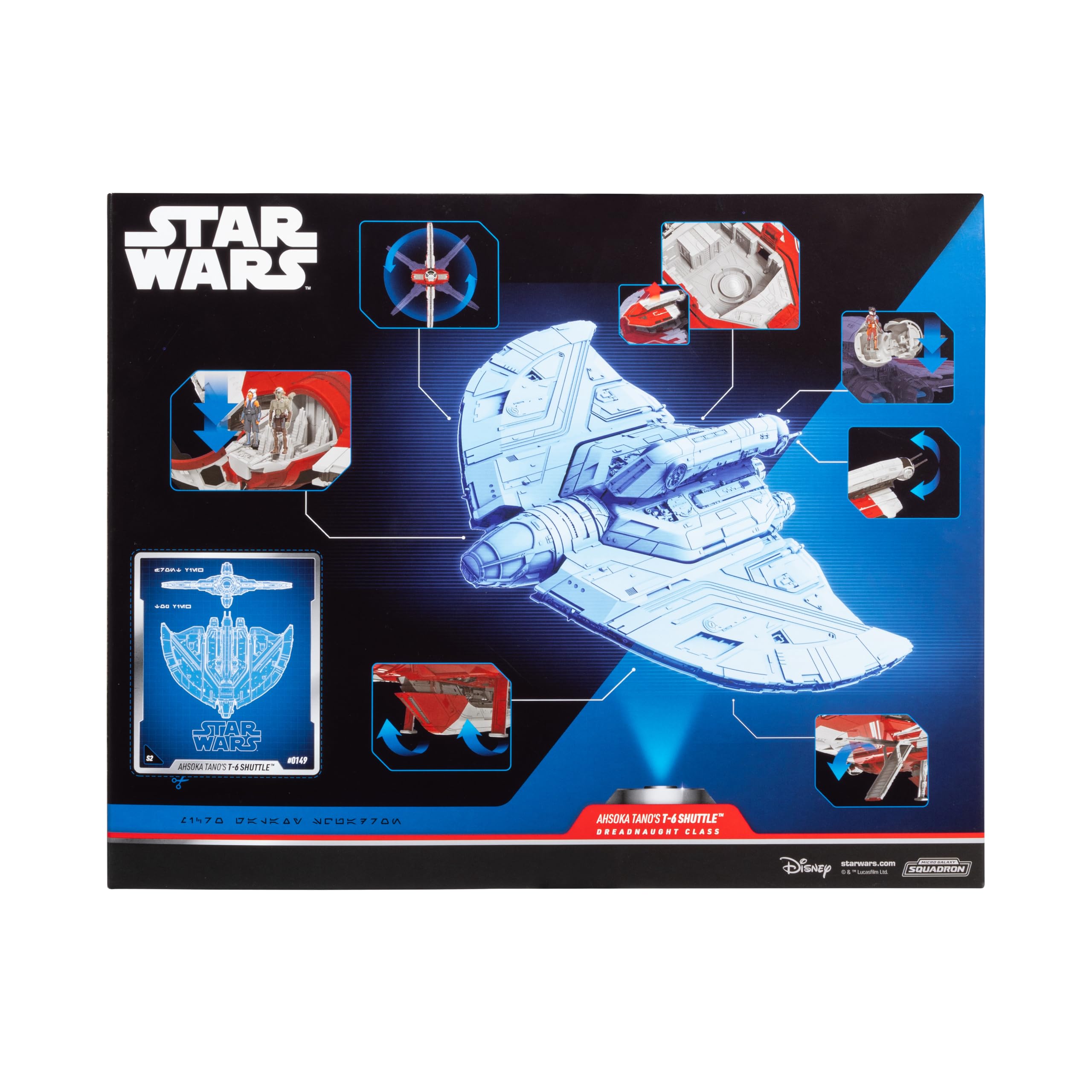 Jazwares Ahsoka Tano T-6 Shuttle detailed interior for scenes