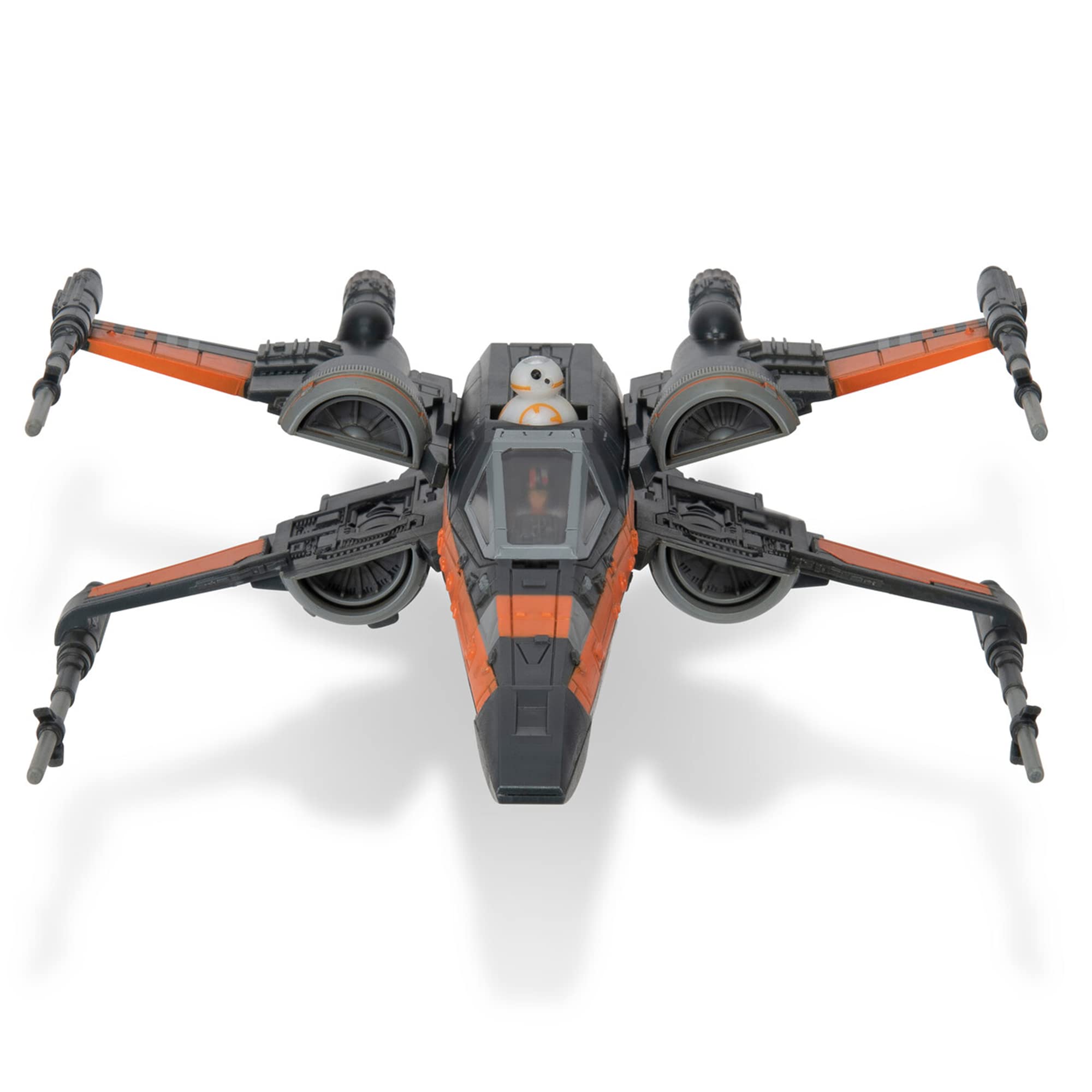 Jazwares Star Wars Micro Galaxy Poe Dameron T-70 X-Wing with droid socket for authentic accessories.