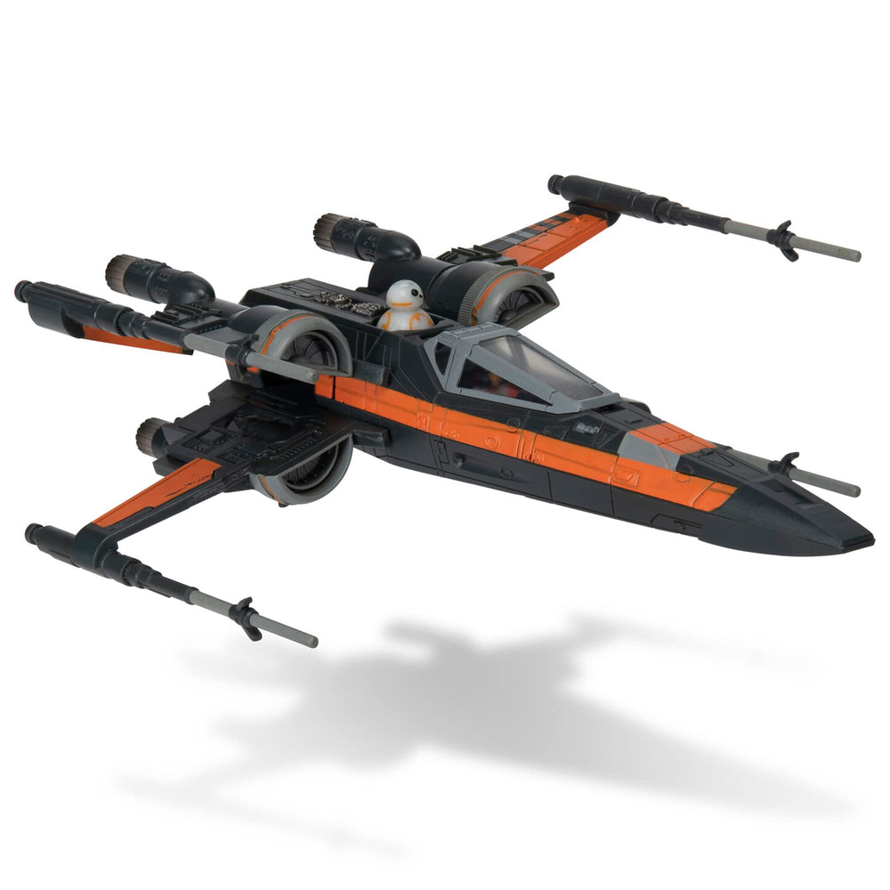 Jazwares Star Wars Micro Galaxy Poe Dameron T-70 X-Wing with opening cockpit for interactive play.