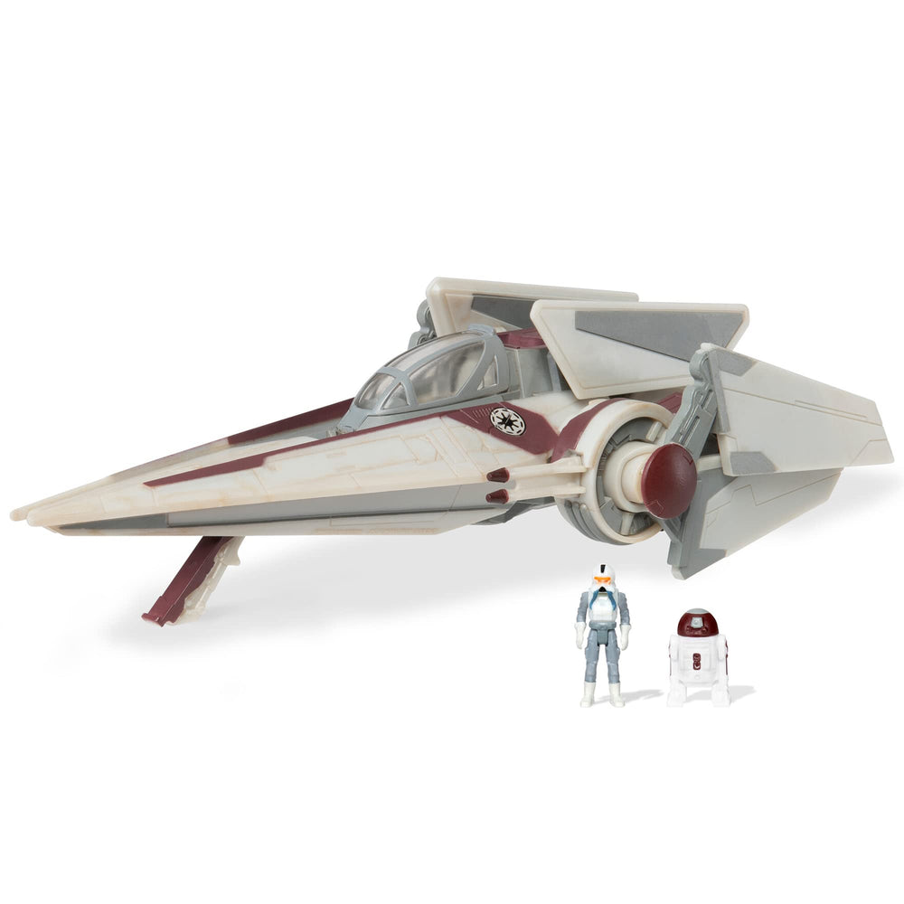 Jazwares Star Wars Micro Galaxy V-Wing front view with authentic scale for display