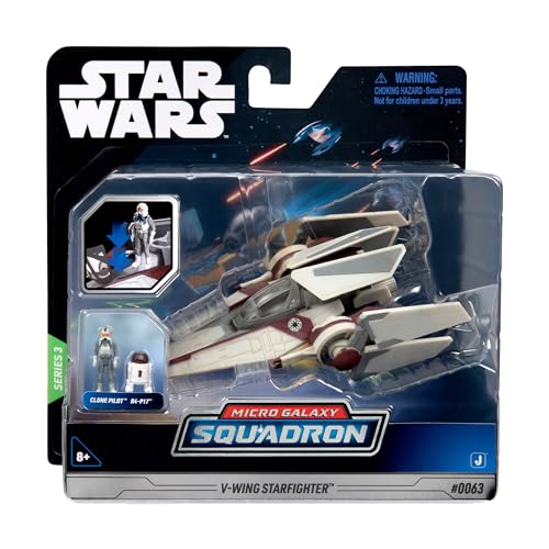 Jazwares Star Wars Micro Galaxy V-Wing open cockpit for quick scene setup