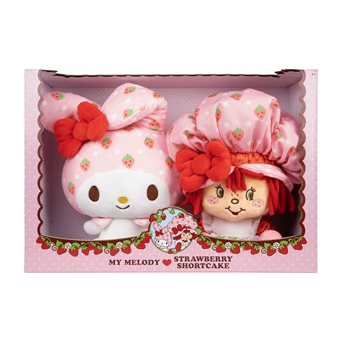 My Melody hood detail with strawberry accents, a charming collectible for fans.