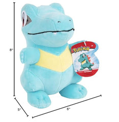 Jazwares Totodile plush, kid-friendly playtime companion and display piece.