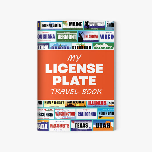 Jazzoo license plate game 12-book set cover, engaging road trip entertainment for families.