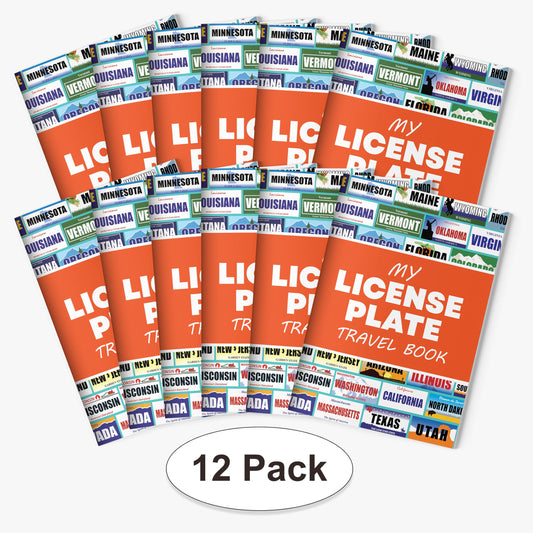 Jazzoo license plate game child placing sticker during car ride for learning and fun.
